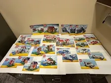 (25) Mixed LEGO CREATOR City Town Racecar 7346 5766 4956 Instruction Manuals Lot