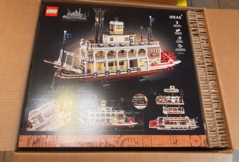 EMPTY Box and Manual's ONLY Lego River Steamboat Lego Ideas 21356