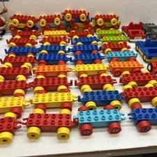 Lego Duplo - Lot Of (44) Random 2x6 Stud Train Car Base Pieces, Blocks, Cars🔥🔥