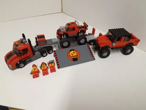 LEGO City 60027 Monster Truck Transporter & Jeep MOC Gladiator With Minifigures