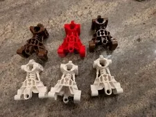 Lego Bionicle Torso Body Gearbox Lot 32489 6x Brown, Red, White
