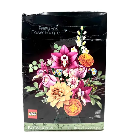 LEGO Botanicals 749 PCS Pretty Pink Flower Bouquet Building Set 10342
