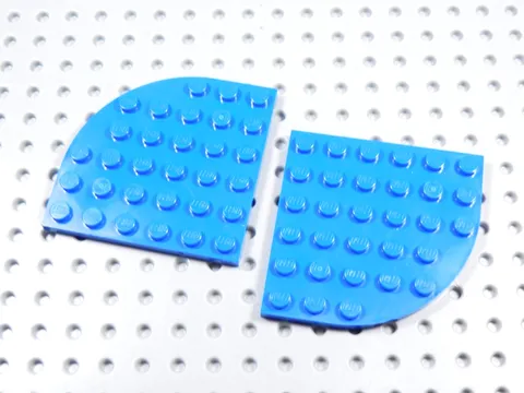 LEGO Lot of 2 Blue 6x6 Rounded Corner Plates BM