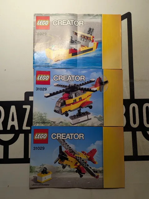 Lego Creator 31029 Cargo Heli 3 books! Instruction Manuals Only! No Bricks! 2015