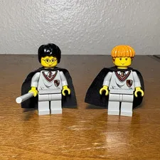 LEGO Harry Potter & Ron Weasley Minifigures w/ Capes 2001