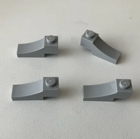 LEGO 4x NEW Pieces Arch 1x3 Inverted LIGHT BLUISH GREY #70681