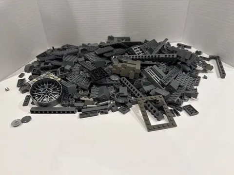 Lot Of 2 Pounds (Lbs) Lego Random Dark Gray Parts Pieces Bricks Sorted