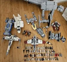 LEGO Star Wars Minifigure Lot w/ Vehicles & Ships (As Pictured)
