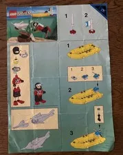 1997 LEGO System 6555 Sea Hunter Divers Instruction Manual Only VTG