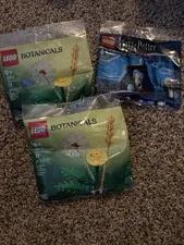 Lot Of 3 LEGO 2 30701 Botanicals Field Flowers Set, 1 LEGO Harry Potter 30677