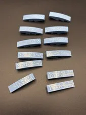 Lot of 12 LEGO 1x4 Smooth Curve Decorative Blue Brick Pieces Awning Roof