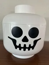LEGO Official Large Skull Skeleton Halloween Storage Head Stackable Container