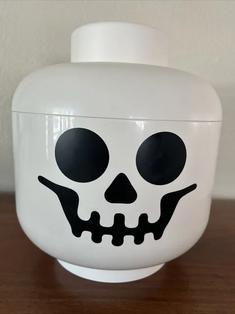 LEGO Official Large Skull Skeleton Halloween Storage Head Stackable Container