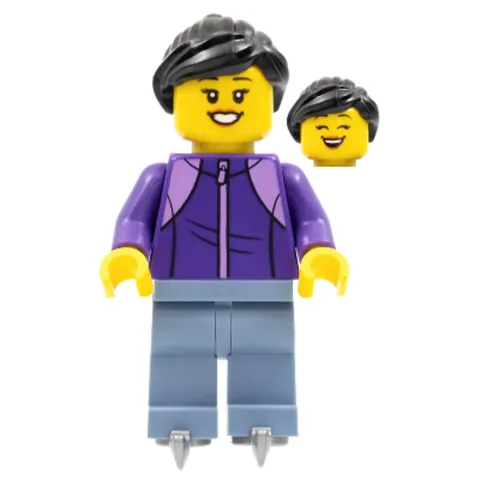 LEGO Holiday Minifigure hol277 Woman Dark Purple Jacket New Seasonal