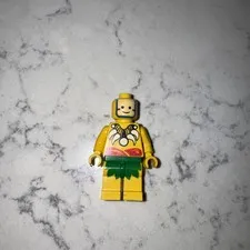 1x LEGO Pirates Minifigure Islander King Kahuka Bone Chain 6236 pi069 pi068