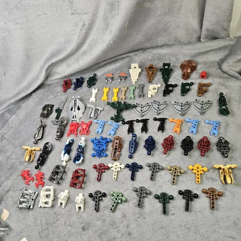 LEGO Bionicle 75 Piece Parts Lot Torso Limbs Masks Connectors Multi Color Bundle