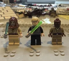 LEGO Star Wars Minifigure Lot of 3 obi-wanLuke Skywalker Mace Windu w lightsaber