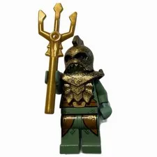 LEGO Atlantis Portal Emperor minifigure 8078 atl013 w Helmet & Trident Vintage