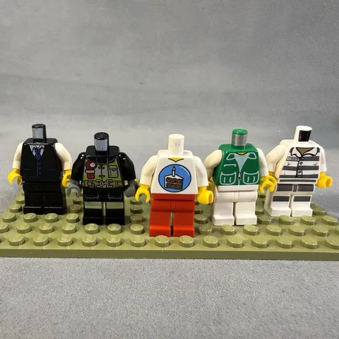 LEGO City Worker + Prisoner Birthday MiniFigures Minifigs Body Torso Legs Lot