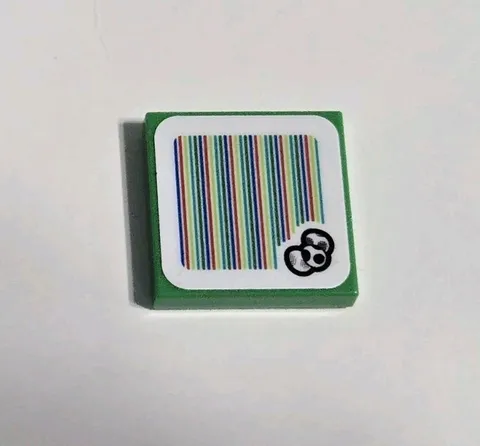 LEGO Parts -Bright Green Tile 2 x 2 Super Mario Scanner Code Yoshi Eggs Pattern
