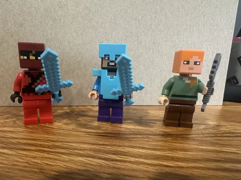 Lego minecraft minifigure lot steve alex kai