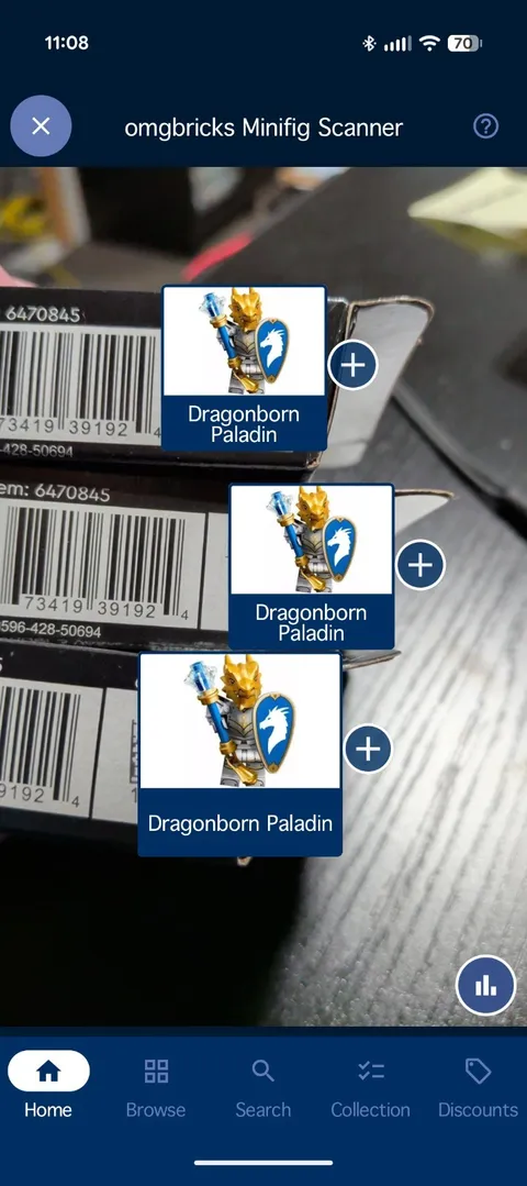 LOT of 3 Sealed New LEGO CMF Dragonborn Paladin Dungeons and Dragons 71047 