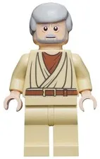 LEGO® Minifigure Star Wars sw0274 Obi-Wan Kenobi Old Light Nougat White Pupils