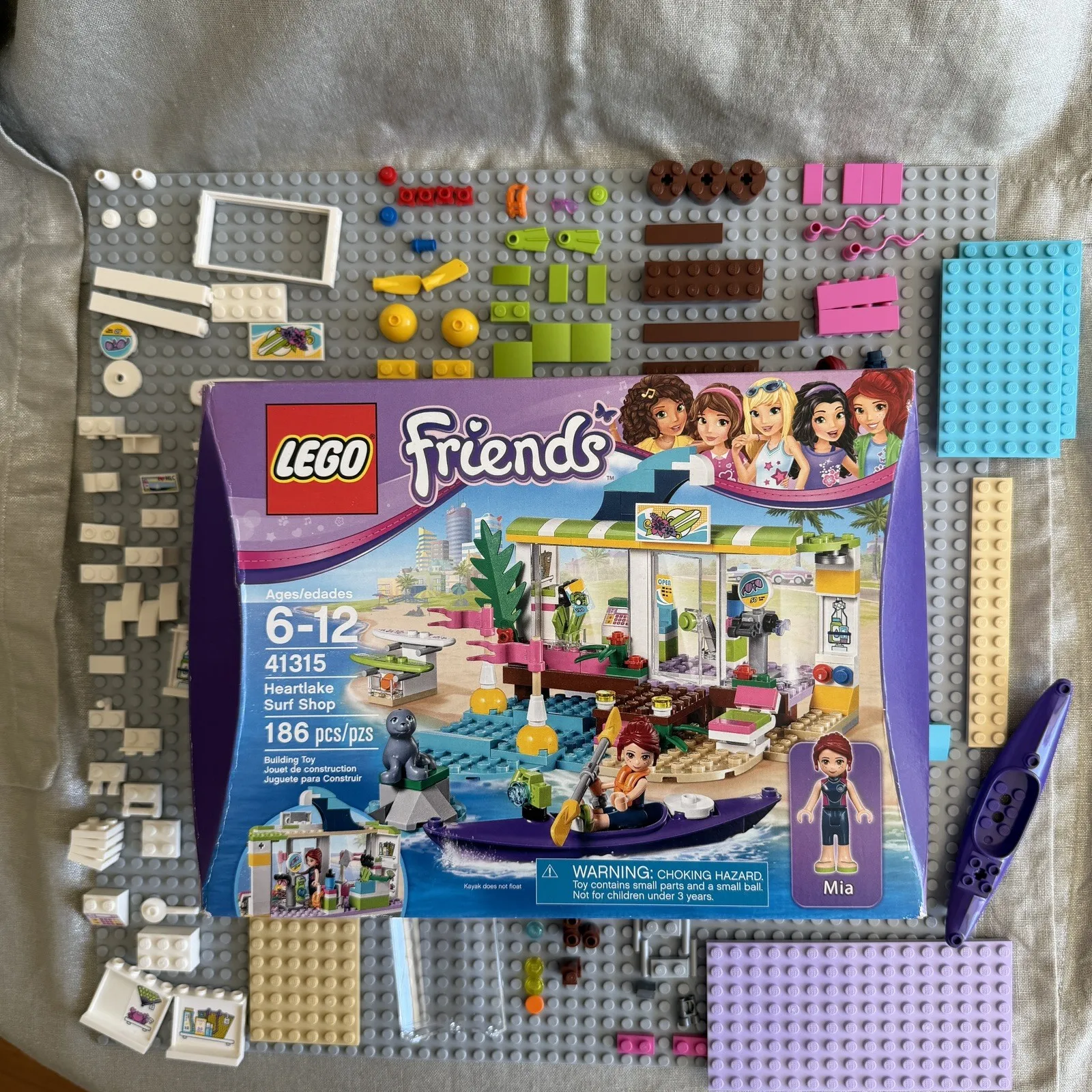 LEGO Friends: Heartlake Surf Shop (41315) Complete Set with Instruction Manual