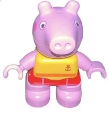 Lego Duplo Peppa Pig Wearing Swimsuit Replacement Figure From Boat Trip Set