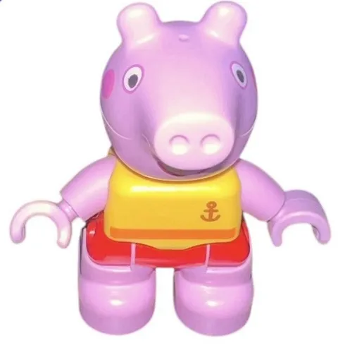 Lego Duplo Peppa Pig Wearing Swimsuit Replacement Figure From Boat Trip Set