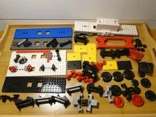 LEGO BULK LOT TRAIN PARTS BASES WHEELS BUFFER BEAMS W/MAGNETS BOGIE MORE