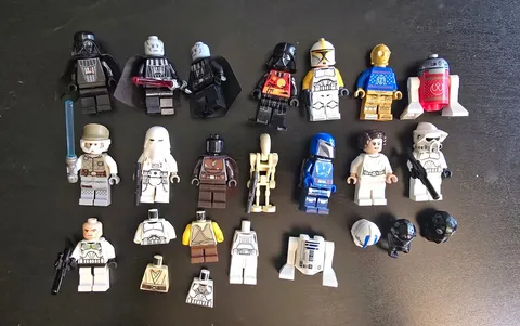 LEGO Star Wars Minifigures & Parts Lot -Darth Vader, Clone, Stormtrooper, Figur