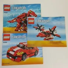 INSTRUCTION MANUALS Lego Creator Roaring Power Car Plane T-Rex 31024 BOOKLETS