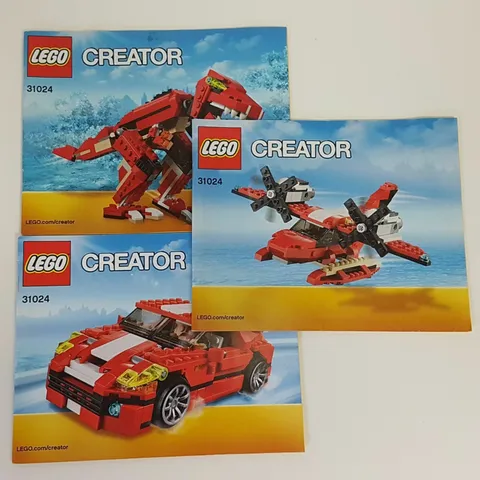 INSTRUCTION MANUALS Lego Creator Roaring Power Car Plane T-Rex 31024 BOOKLETS