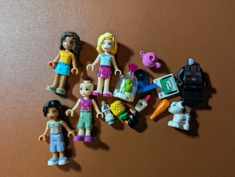 LEGO Friends Minifigures Lot Accessories Niffler Pineapple Puppy Tea Pot Carrot