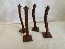 Lot of 4 Lego Nature Brown Plant Tree Palm Base 4 x 4 30338 #47