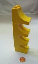LEGO Duplo Block YELLOW 2x3x2 CURVED SLOPE RAMP BRICK 4 Block Lot Building 2301