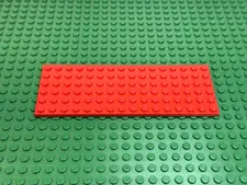 1988 LEGO Red Plate 6 x 16 no Part # no Logo Gas Station 6394 #3027 MINT!