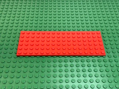 1988 LEGO Red Plate 6 x 16 no Part # no Logo Gas Station 6394 #3027 MINT!