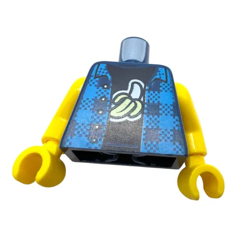 LEGO Minifigure Torso Dark Blue Flannel Shirt Bananas T-Shirt Torso 40529
