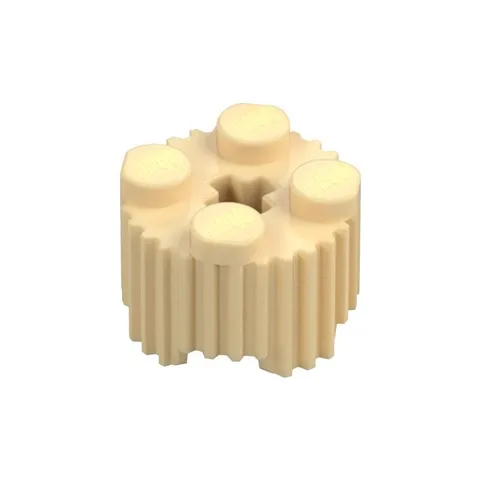 LEGO 45x Tan Brick, Round 2 x 2 with Axle Hole and Grille  inv.630