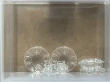 LEGO Parts - Trans-Clear Plate, Round 2 x 2 (Boat Stud) - No 2654 - QTY 5