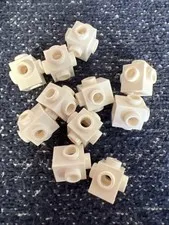 LEGO 4733 White Brick, Modified 1 x 1 with Studs on 4 Sides 11 Pieces