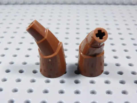 LEGO 2 Reddish Brown Tail Horn Stepped Section Part 2142 Animal Minifig BR