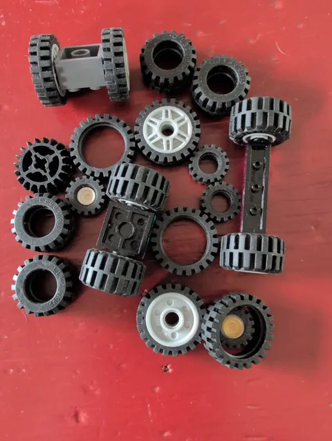 LEGO Wheels,  Axels & Tires From Various Building Sets EUC