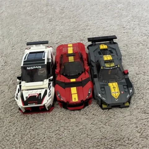 LEGO Speed Champions Lot 3 Cars w/ Minifigures Nissan Ferrari Corvette