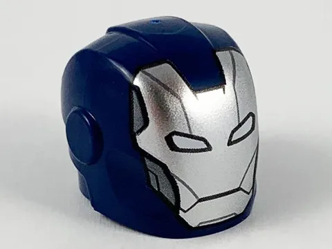 LEGO Dark Blue Minifigure, Headgear Helmet Armor Plates and Ear Protectors with