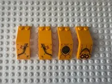 LEGO Bright Light Orange Wedge 4 x 4 Triple Curved All 4 - Set 70144