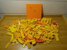 Lego Bulk Pieces Random Lot LIGHT YELLOW & ORANGE Color Base Plate 16x16