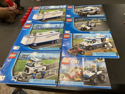 LEGO City 60044 (1-3) Mobile Police Unit 6007 (1-2) 60043 60135 Manuals Only Lot